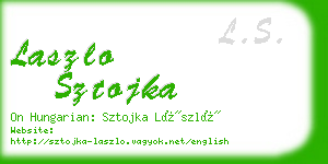 laszlo sztojka business card